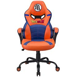 Subsonic DBZ Dragon Ballz Gaming stoel of kantoorstoel, pop gamer stoel voor kinderen, comfortabele schommelstoel, geïntegreerde hoofdsteun en armleuningen, ergonomische, in hoogte verstelbaar Oranje