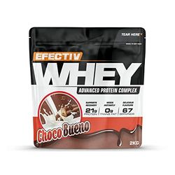 EFECTIV Whey Protein - Advanced Protein Complex - 67 Servings - 21g of Protein - Gluten Free - Vegetarian Friendly - Mixes Instantly (Choco Bueno, 2kg)