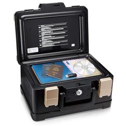 Honeywell 1102G waterdichte vuurvaste documentencassette, 4 l, 30 minuten bescherming met draaggreep