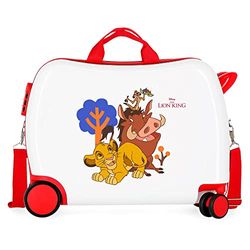 Disney El Rey Leon barnresväska vit 50 x 39 x 20 cm styv ABS kombinationsstängning sida 34 L 4 hjul