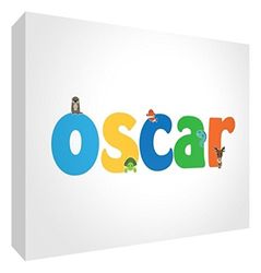 Little Helper OSCAR-A5BLK-15DE diamant polerad baby minnen/tok, personanpassad med jungelnamn, Oscar, stor, 15 x 21 x 2 cm