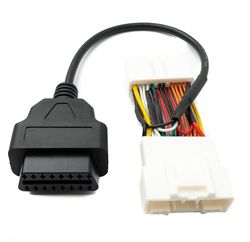 System-S OBD2 16-pins kabel 30 cm diagnostische scanner adapter voor Tesla Model 3 & Y in zwart