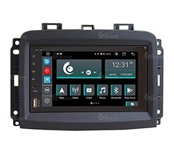 Jf Sound car audio system Costum Fit Bilradio för 500L New Android GPS Bluetooth WiFi USB Full HD Touchscreen Display 6.2" Easyconnect Processor 8core Röstkontroller