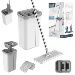 teesa Scopa in microfibra di plastica, grigio (grigio chiné 14), 5,7 l