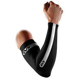 MCDAVID M Reflective Compression Arm Sleeves/Pair Black, BK, Unisex Adulto