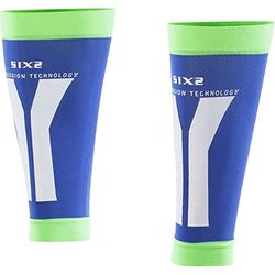 SIX2 Compressieband voor kuiten, blauw/groen, maat L, uniseks, volwassenen