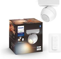 Philips Hue – Lámpara inteligente, Hue Buckram, Foco LED Inteligente, Luz Blanca y de Colores, Compatible con Alexa y Google Home, Color Blanco