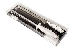 Arcos Riviera Blanc, Set di 2 prosciutto in acciaio inox forgiato, manico in POM, colore: Bianco