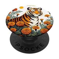 Tigre Obra De Arte Retro Tigres PopSockets PopGrip Intercambiable