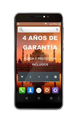 Intex Aqua Prime 3 G Smartphone met 5,5 inch groot HD-scherm 3 G (Quadcore, Dual SIM, achtercamera 5 MP en 2 MP, beschermhoes en displaybeschermfolie inbegrepen), grafietgrijs