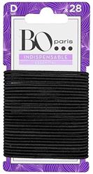 Bo... Paris - Elastiques cheveux noirs - Pack de 28 élastiques cheveux fins sans métal - Pour cheveux fiins à normaux - Lot de 1