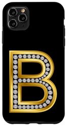 Custodia per iPhone 11 Pro Max Cool B Alphabet Cute Initial Monogram Letter B Graphic