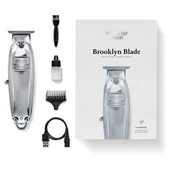 Brooklyn Blade® Brooklyn Soap Company Professionele baardtrimmer voor thuis, trimmer van roestvrij staal met 5 opzetstukken voor alle baardlengtes