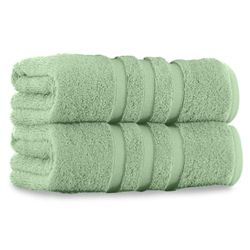 GC GAVENO CAVAILIA Bath Sheet 2 Pack - 100% Egyptian Cotton - Extra Large, Quick Dry - Sage Green
