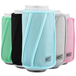 HOST Insta-Chill Slim Cooler Lot de 1 gel et poche de glace flexible pour canettes de 350 ml Bleu