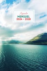 Agenda Mensuel A5 2024-2028: Planificateur mensuel 5 ans 60 mois, du 1er janvier 2024 au 31 décembre 2028 | 1 mois sur 2 pages, semaine du lundi au dimanche