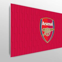 Licensed Décor Cabecero Individual Ajustable del Arsenal FC, 100 cm (Ancho) x 75 cm (Alto) - Escudo de Color en Textura iluminadora