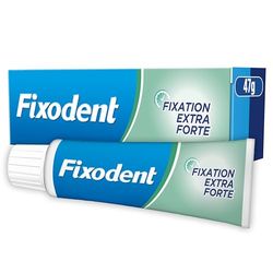 Fixodent Crème Fixative Neutre, Adhésive Pour Prothèses Dentaires, Fixation Extra Forte, Bouclier Antibactérien, Goût Neutre, 47g