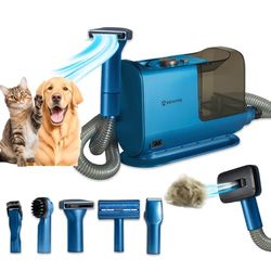 BEHOME Aspirateur Poil de Chien et Chats à poils longs et courts | 6-en-1 Set de Toilettage et aspirateur pour Animaux, aspirateur, rasoir et accessoires de nettoyage, ultrasilencieux
