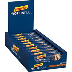 PowerBar Protein Plus 33% Peanut-Chocolate 10x90g - High Protein Bar + Whey and Casein Protein