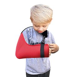 4DflexiSPORT Arm Sling Child, Medical Class 1 compliant, Extra Deep, Easy-on, Cooling Ultra-comfort, Includes Smiley Sticker.