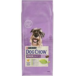 Purina Dog Chow Senior Hondenvoer voor volwassen honden + 9 kippen, 14 kg