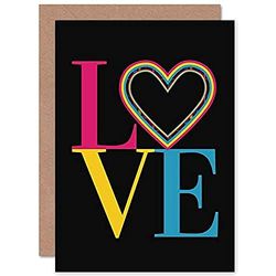 Wee Blue Coo Who Cares Scotland Love Heart Tartan Greeting Card With Envelope Inside Premium Quality