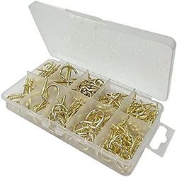 Bulk Hardware BH06592 assortimento di ganci in ottone e ganci in a 10 scomparti custodia per il trasporto.