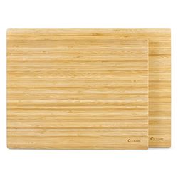 Culinare Naturals C70027 Juego de Tablas de Cortar 2 Piezas, Bambú Sostenible, 33cm x 24cm / 26cm x 22cm, Para Corte Verduras, Quesos, Frutas