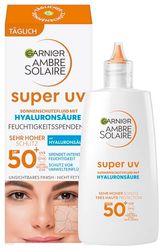 Garnier Antioxidant Super UV solskydd Fluid med SPF 50+, lätt och icke-fet solskyddsmedel med hyaluronsyra, Ambre Solaire, 40 ml