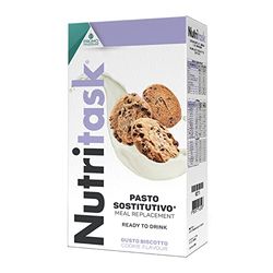Nutritask - Pasto Sostitutivo, Completo e Pronto all'Uso - con 13 Vitamine e 10 Minerali - Senza Conservanti e Senza Glutine - Biscotto