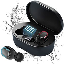 HIWARE Écouteurs Bluetooth Intra-Auriculaires sans Fil HiFi stéréo IPX7 sans Fil USB Quick Charge 24 h E7S Noir