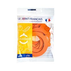 Hutchinson zak van 10 universele ringen met neusrubber oranje dia 85 voor terrines 350 g of glazen 1/2L-3/4L-1L-1,5L-2L
