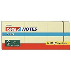 Tesa Blocco Note Adesivo tesa Office Notes 50x40 mm, Giallo, 3 Pezzi