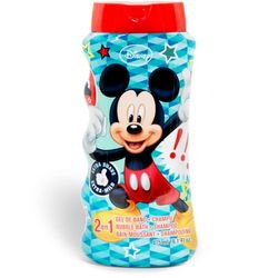 Disney Mickey Mouse Kids 2-in-1 Bubble Bath & Shampoo - Gentle, Paraben-Free Bath & Hair Wash with Vitamin E & A, pH Balanced for Sensitive Skin - Lightly Scented, Safe for Children Aged 3+, 475ml