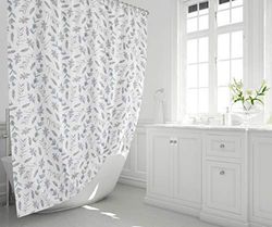 Bonamaison, Rideau de Douche Imprimé Numériquement, Anneaux de Rideau de Douche Inclus, 1 Pièce, 140X200 Cm - Conçu et fabriqué en Turquie