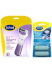 Scholl Routine SPA : Râpe Pieds électrique Rouleau Exfoliant et Lissant et Kit de 2 Rouleaux de remplacement Grain Exfoliant