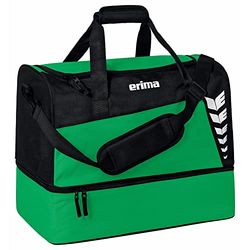 Erima uniseks-volwassene SIX WINGS sporttas met bodemvak (7232312), smaragd/zwart, L