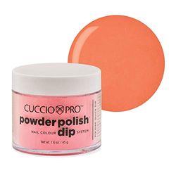 Cuccio Powder Polish - Dip Acrylic Nail Colour Dip System - 45g (1.6 oz) Dipping Powder - Bright Orange