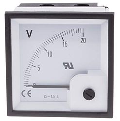 RS PRO Analoge voltmeter DC / ± 1,5%, 68mm, 68mm, 36,5mm