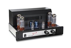 Dynavox VR-70E II Phono amplificador integrado a válvulas, amplificador HiFi, design vintage com grade de proteção removível, pré-amplificador phono integrado para gira-discos, cor cromada