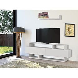 Decortie By Homemania TV-wanddecoratie, voor tv-apparaten, rela Bianco/Bianco