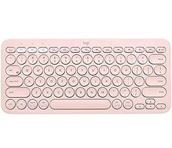 Logitech K380 Multi-Device Bluetooth Keyboard, QWERTY Italian Layout - Pink