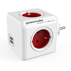 Allocacoc DEORPC PowerCube Bloc mural, rouge, 1202RD/DEOUPC