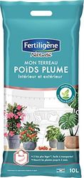 FERTILIGENE Terreau Poids Plume Intérieur & Extérieur, 10L