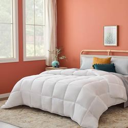 Linenspa All Season Hypoallergenic Down Alternative Microfiber Comforter Couette en Microfibre hypoallergénique pour Toutes Les Saisons, Blanc, King