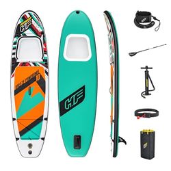 BESTWAY Conjunto de Tabla de Stand-Up Paddle Hinchable 305x84x15 cm Verde y Naranja