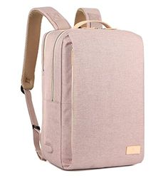 Nordace Siena Ryggsäck för 15,6-tums laptop med usb-laddningsport, vattentät, för vardag, resa eller arbete, för män och kvinnor, Rosa, 19L