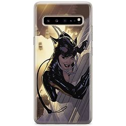 ERT GROUP Custodia per Samsung S10 5G originale e ufficiale DC modello Catwoman 006 perfettamente adattabile alla forma del telefono cellulare, custodia in TPU