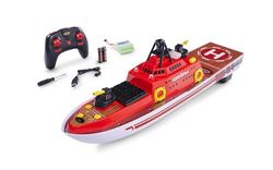 Carson 500108051 RC- Fireboat 2.4G 100% RTR - Barca telecomandata, barca RC, barca telecomandata per bambini e adulti, incluso telecomando
